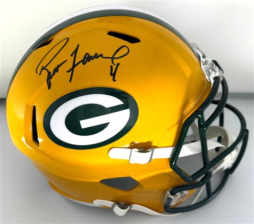 BRETT FAVRE SIGNED FULL SIZE REPLICA PACKERS SPEED HELMET - JSA