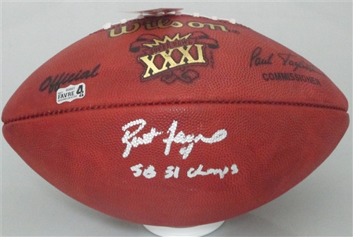 BRETT FAVRE SIGNED AUTHENTIC WILSON SB XXXI LOGO FOOTBALL W/ SB XXXI - JSA