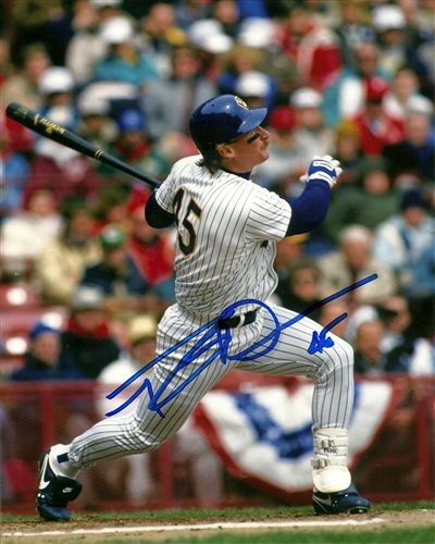 ROB DEER SIGNED 8X10 BREWERS PHOTO #2