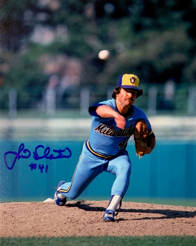 JIM SLATON SIGNED 8X10 BREWERS PHOTO #4