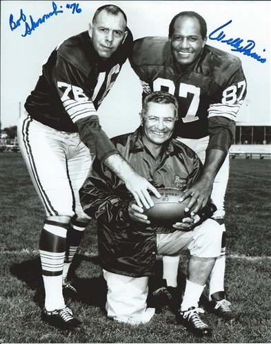 WILLIE DAVIS & BOB SKORONSKI SIGNED 8X10 PACKERS PHOTO