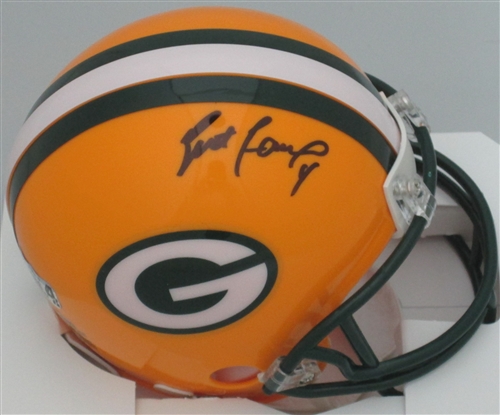 BRETT FAVRE SIGNED RIDDELL PACKERS MINI HELMET - JSA