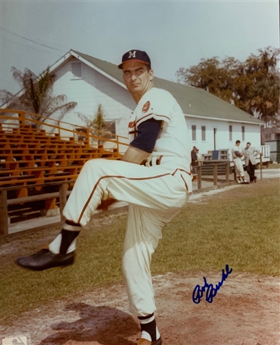 BOB BUHL (d) SIGNED 8X10 BRAVES PHOTO #1