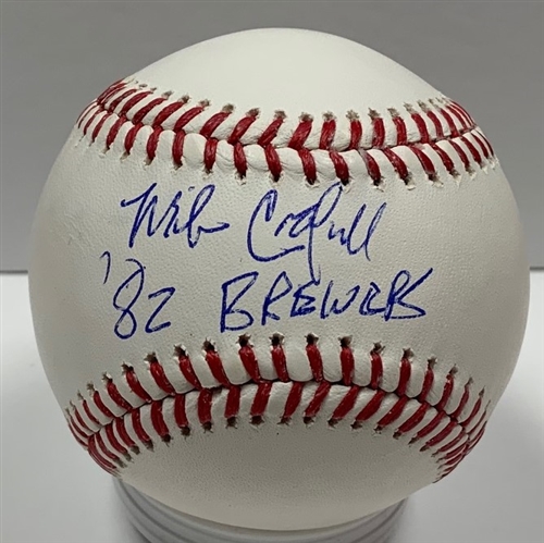 MIKE CALDWELL SIGNED OFFICIAL MLB BASEBALL W/ '82 BREWERS - JSA