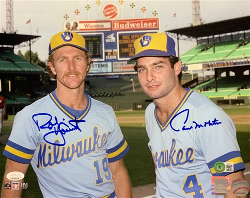 ROBIN YOUNT & PAUL MOLITOR SIGNED 11X14 PHOTO #3 - JSA