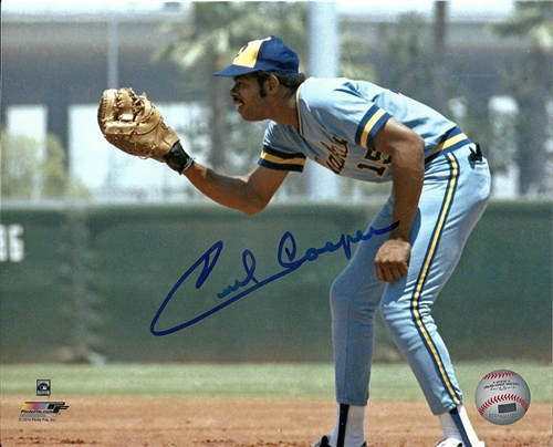 CECIL COOPER SIGNED 8X10 BREWERS PHOTO #11