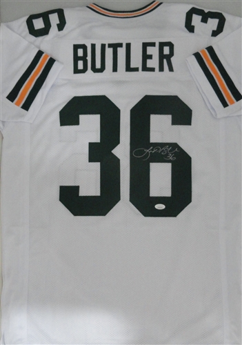 LEROY BUTLER SIGNED CUSTOM PACKERS WHITE JERSEY - JSA