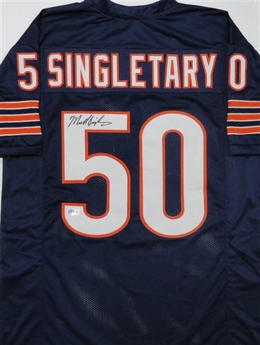 MIKE SINGLETARY SIGNED CUSTOM REPLICA BEARS JERSEY - BAS