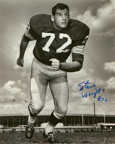 STEVE WRIGHT SIGNED 8X10 PACKERS PHOTO #2