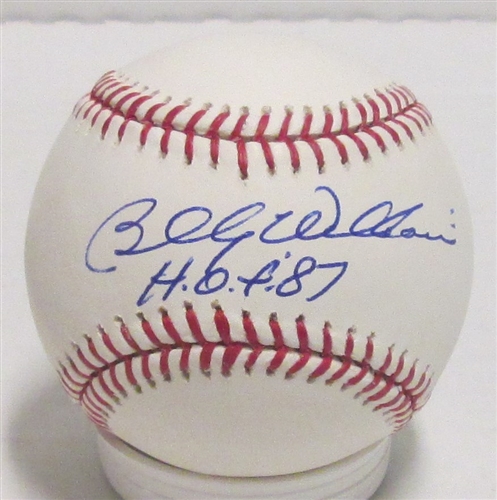 BILLY WILLIAMS SIGNED OFFICIAL MLB BASEBALL W/ HOF '87 - JSA