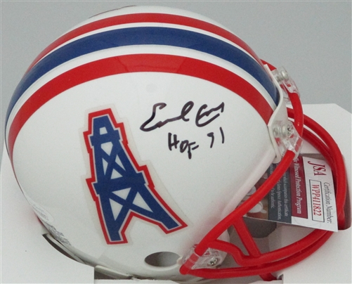 EARL CAMPBELL SIGNED OILERS MINI HELMET - JSA