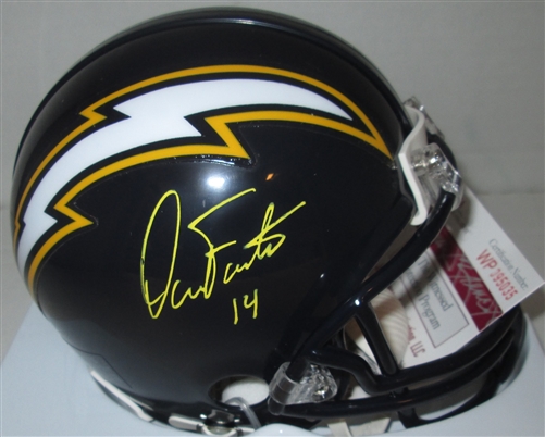 DAN FOUTS SIGNED CHARGERS MINI HELMET - JSA