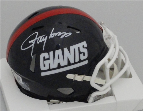 LAWRENCE TAYLOR SIGNED NY GIANTS SPEED MINI HELMET - BAS