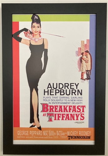 BREAKFAST AT TIFFANY'S FRAMED 11X17 MOVIE POSTER