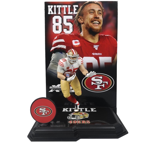 GEORGE KITTLE SAN FRANCISCO 49ERS NFL 7" MCFARLANE SPORTSPICKS POSED FIGURE - PLATINUM CHASE