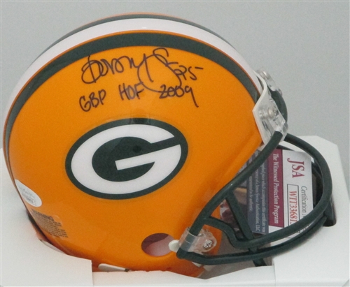 DORSEY LEVENS SIGNED PACKERS MINI HELMET W/ GBP HOF - JSA