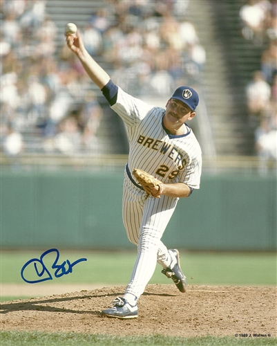 CHRIS BOSIO SIGNED BREWERS 8X10 PHOTO #1