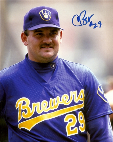 CHRIS BOSIO SIGNED BREWERS 8X10 PHOTO #2