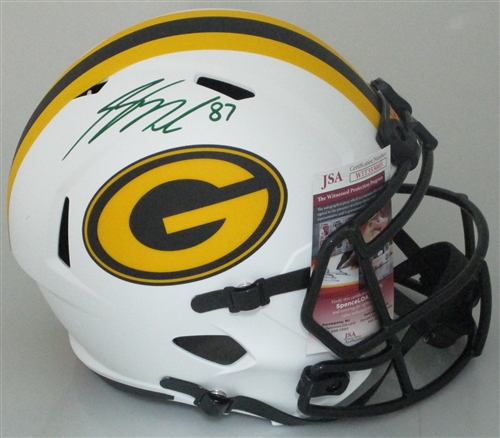 JORDY NELSON SIGNED FULL SIZE REPLICA PACKERS LUNAR HELMET - JSA