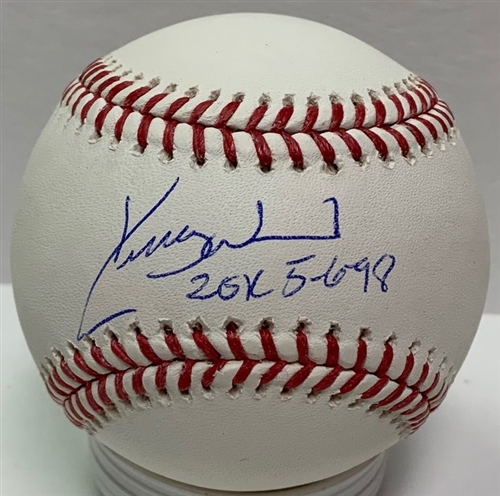 KERRY WOOD SIGNED OFFICIAL MLB BASEBALL W/ 20k 5-6-98 - JSA