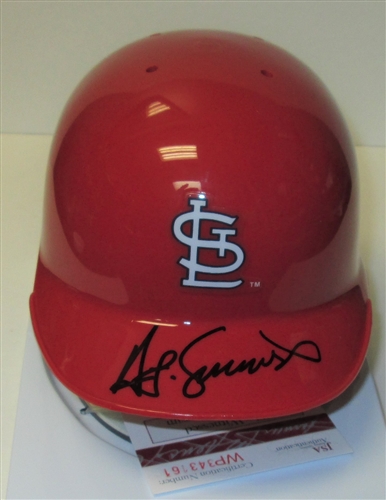 TED SIMMONS SIGNED ST LOUIS CARDINALS MINI HELMET - JSA