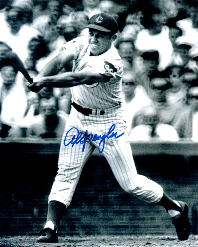 AL SPANGLER SIGNED 8X10 CHICAGO CUBS PHOTO #1