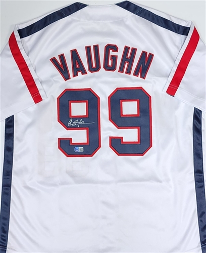 CHARLIE SHEEN SIGNED MAJOR LEAGUE "RICKY VAUGHN" INDIANS CUSTOM REPLICA JERSEY - BAS