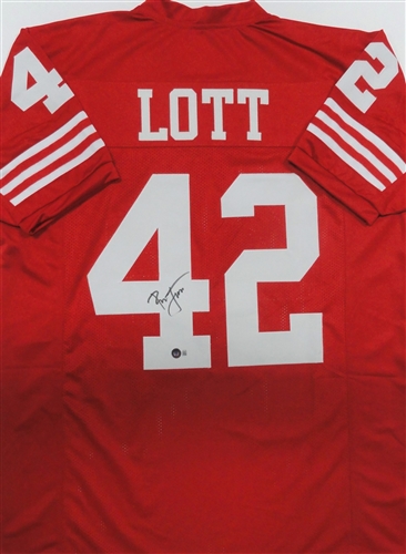 RONNIE LOTT SIGNED CUSTOM REPLICA 49ERS JERSEY - BAS