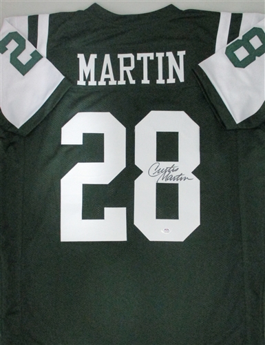 CURTIS MARTIN SIGNED CUSTOM NY JETS JERSEY - PSA