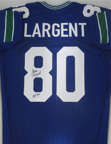 STEVE LARGENT SIGNED CUSTOM SEAHAWKS JERSEY - JSA