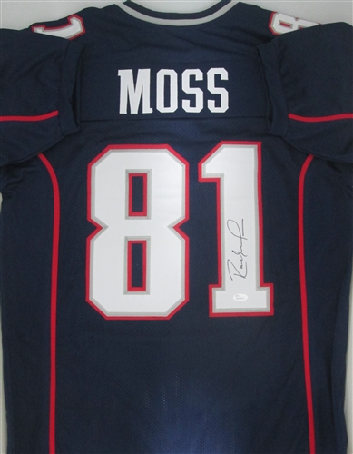 RANDY MOSS SIGNED CUSTOM PATRIOTS JERSEY - JSA