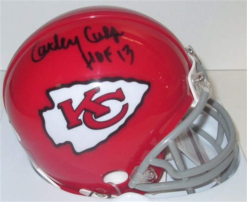 CURLEY CULP SIGNED CHIEFS MINI HELMET W/ HOF '13 - JSA