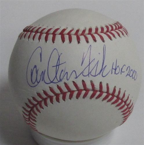 CARLTON FISK SIGNED OFFICIAL MLB BASEBALL W/ HOF - JSA