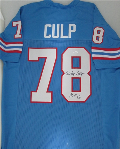 CURLEY CULP SIGNED CUSTOM OILERS JERSEY - JSA