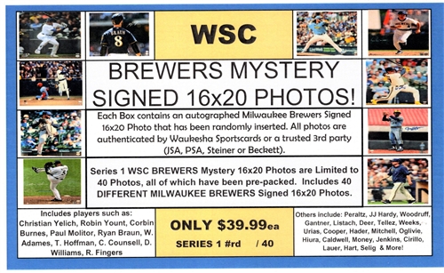 WSC MYSTERY 16X20 PACK - MILW BREWERS EDITION SERIES 1