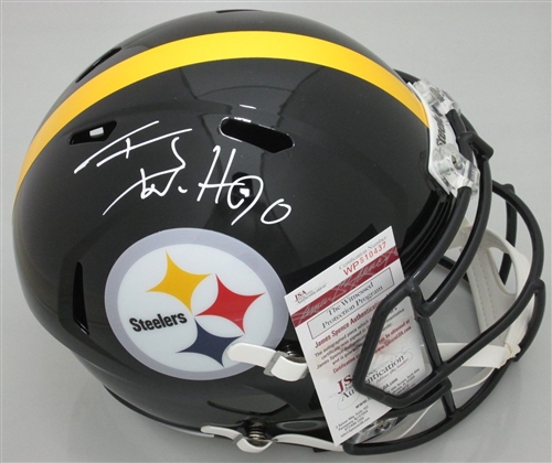 TJ WATT SIGNED FULL SIZE STEELERS REPLICA HELMET - JSA