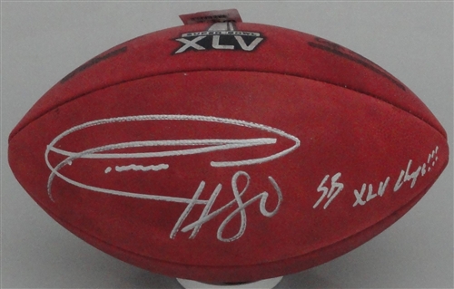 DONALD DRIVER SIGNED AUTHENTIC SB LOGO DUKE FOOTBALL W/ SB XLV CHAMPS - JSA