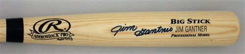 JIM GANTNER SIGNED NAME ENGRAVED BIG STICK BAT