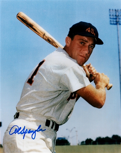 AL SPANGLER SIGNED 8X10 HOUSTON 45's PHOTO #1