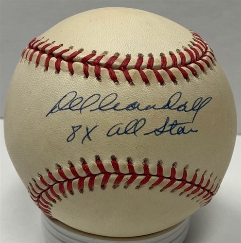 DEL CRANDALL SIGNED OFFICIAL NATIONAL LEAGUE BASEBALL w/ 8x ALL STAR - BRAVES - JSA