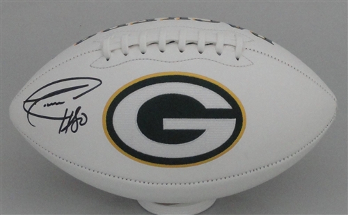 DONALD DRIVER SIGNED WHITE PANEL CHAMPIONSHIP LOGO FOOTBALL - JSA