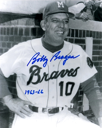 BOBBY BRAGAN (d) SIGNED 8x10 MILW BRAVES PHOTO #2