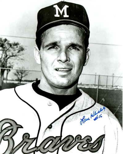 LOU KLIMCHOCK SIGNED 8x10 MILW BRAVES PHOTO #2