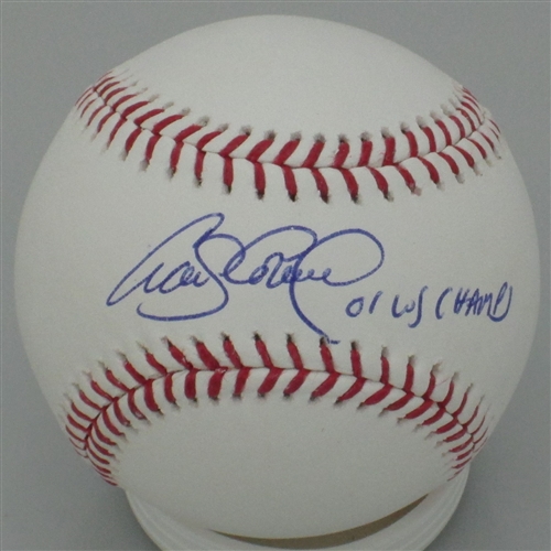 CRAIG COUNSELL SIGNED OFFICIAL MLB BASEBALL W/ '01 WS CHAMPS - JSA