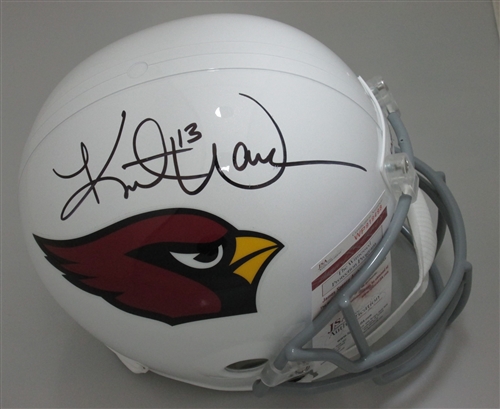 KURT WARNER SIGNED FULL SIZE REPLICA CARDINALS HELMET - JSA